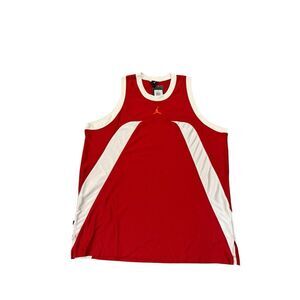 NWT Jordan Red Orange Embroidered Jumpman Jersey XXL